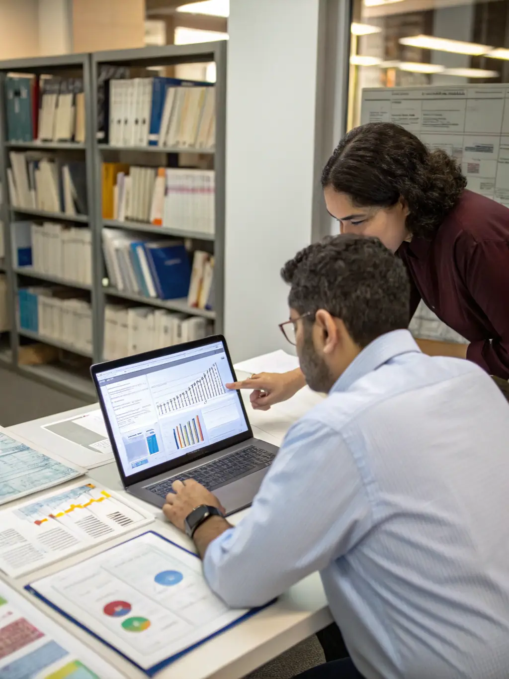 A researcher collaborating with a protocol writer, highlighting the expertise and timeliness in protocol development.